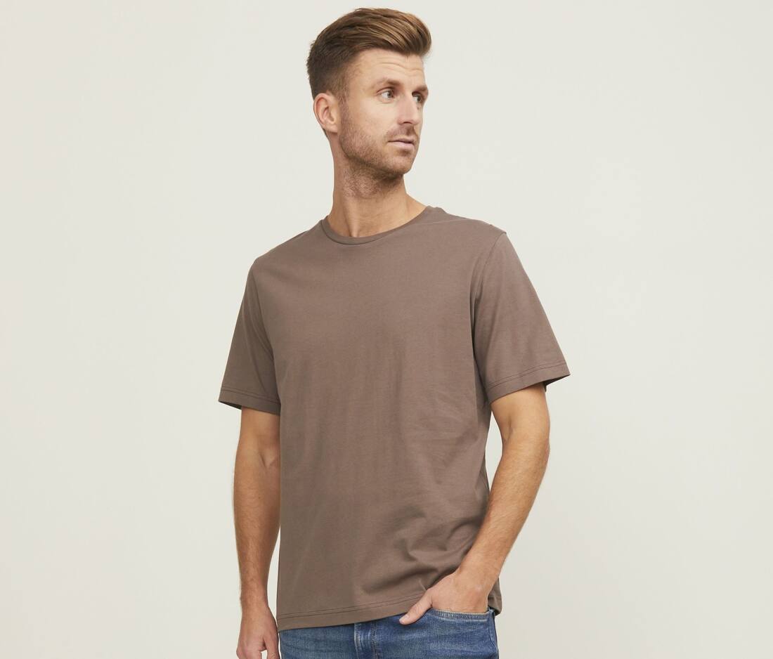 Camiseta sin etiqueta en el cuello para cambio de marca orgánica JJ7526